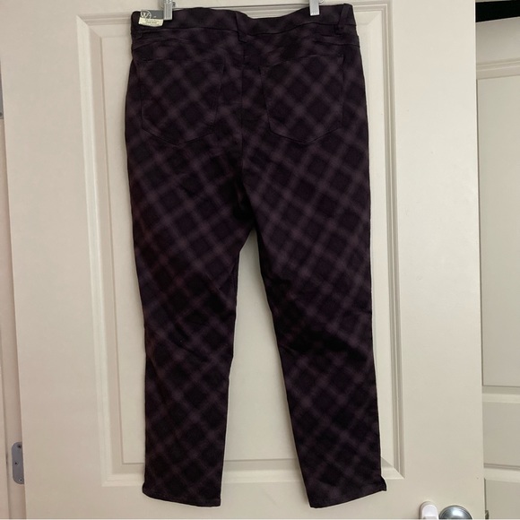 Wit & Wisdom Ab-Solution Plaid High Waist Ankle Skinny Pants Size 14 - Picture 3 of 4